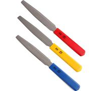 Holmer Juego de 3 limas de tuerca cónica de doble filo, limas de coronación de trastes, herramientas Luthier para guitarra eléctrica.