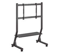 HOLMIOS Soporte TV de Pie con Ruedas | 37 a 90 Pulgadas | Bandeja | Compatibilidad Universal | Negro | Máx. 50 kg | VESA Máx 800x200