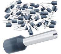 HOLMOL Férulas de 4 mm², 150 unidades de terminales de 4 mm2, aislados, terminales de cable 4 mm2 x 12 mm, casquillos de 4 mm² de largo, juego de casquillos para conexión de cables (4 mm² x 12 mm)