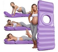 Holo Almohada de Embarazo Inflable - Almohada Portátil de Soporte para Todo el Cuerpo Lavanda - Alivio del Dolor y Las Molestias para el Sueño de Maternidad - Colchón de Aire para Mujeres Embarazadas