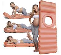 HOLO - Lilo Inflable de Maternidad - Previene el Dolor de Espalda y apoya tu Barriga Durante el Embarazo - Diseño de Almohada de Maternidad Suave y de Apoyo (Melocotón)
