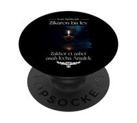 Holocaust Rembr Memorial Day, Yom HaShoah, Zikaron ba Lev PopSockets PopGrip Adhesivo