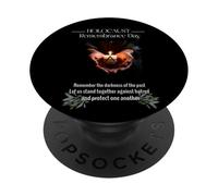 Holocaust Rembr Memorial Day, Yom HaShoah, Zikaron ba Lev PopSockets PopGrip Adhesivo