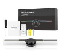 Holograma 3D 42cm con WiFi,Proyector Holograma 3D con 244 Leds y 2200 CD/m²,1500+ vídeos 3D Gratuitos,Ventilador Holográfico para Exposiciones, Tiendas, Centros Comerciales, Publicidad, Festivales