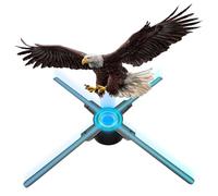 Holograma 3D 56cm con WiFi y Bluetooth,Proyector Holograma 3D con 624 Leds y 2200 CD/m²,1500+ vídeos 3D gratuitos,Ventilador Holograma 3D para Exposiciones,Tiendas,Centros Comerciales