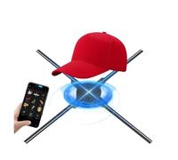 Holograma 3D, Ventilador 3D con Control por aplicación móvil, 60 cm, 4 aspas, Holograma 3D, LED, Imagen vívida