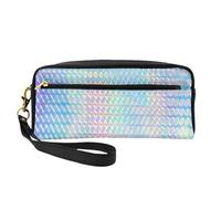 Holograma Colorido del Color del Arco Iris holográfico, Bolsa de Maquillaje Bolsa de cosméticos Bolsa de Aseo de Viaje portátil Estuche de Cuero para Mujeres y niñas