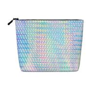 Holograma de Colores del Arco Iris Colorido holográfico,Neceser de Maquillaje de imitación Lino, Neceser de Viaje portátil