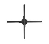 Holograma de Halloween, Letrero Publicitario LED De 52 Cm Y 576 Luces 3D con WiFi, Ventilador Holográfico A Simple Vista, Luz Iman Holográfica para Tienda, Navidad