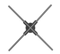 Holograma de Halloween, Proyector holográfico 3D F52, Ventilador publicitario, Reproductor de Pared, 3D, Vista Desnuda, 2K, HD, for Fotos y vídeos, con 624 Luces LED. para Tienda, Navidad