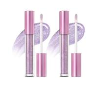 Holographic Lip Gloss Glitter Shimmer Lipstick Long Lasting Waterproof,Metallic Liquid Diamond Glitter Lipstick Holographic Lip Gloss For A Sparkly Finish,Moisturizing Shimmer Makeup (2 * 03#)