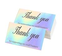 Hology Carking - 50 Stop Tarjetas - Colorido Gracias -U -tarjeta, Rainbow Thank You Tarjetas de regalo | A menos que las últimas tarjetas con un reverso -calificación para los maestros, TRA