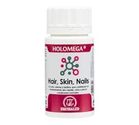 Holomega Hair, Skin & Nails Equisalud 50 Cápsulas | Biotina, Zinc, Selenio, MSM y Ácido Hialurónico | Cabello, Piel y Uñas | Belleza Desde el Interior para Mujer