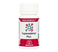 Holomega Superadrinol Plus | Adaptógenos, Energía y Vitalidad | 50 Cápsulas | Rhodiola, Ashwagandha, Astrágalo y Eleuterococo con vitamina C, zinc, ácido pantoténico y magnesio.