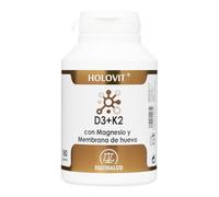 Holovit D3+K2 con Magnesio y Membrana de huevo de Equisalud, 180 cápsulas
