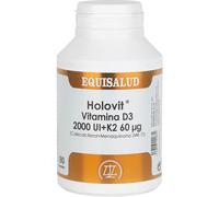 Equisalud Suplemento vitamínico Holovit – Vitamina D3 2000 UI + K2 60µg – 180 cápsulas