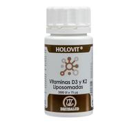 Holovit Vitaminas D3 y K2 Liposomadas 3000 UI y 75 mcg de Equisalud, 50 cápsulas
