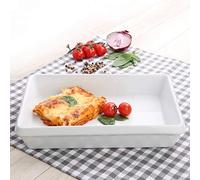 Holst Porcelana GU 14535 FA1 - Ramequín y auslagen - Cuenco Cuadrado (, Color Blanco, 35 x 26 x 6.8 cm