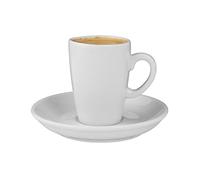 'Holst Porcelana PA 154 FA1 Moca/Espresso Taza Palermo 0, 07 L con 115895 112, plástico, Blanco, 11.5 x 11.5 x 7.5 cm, 6 Unidades
