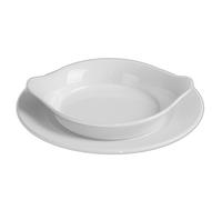 Holst Porcelana WA 210618 FA1 Gratin Cuenco y Huevos Sartén Redonda 18 cm de Platos VLT, Color Blanco, 24 x 24 x 4.7 cm