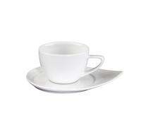 Holst Porzellan CF 004 CF - Juego de 2 tazas de porcelana (0,24 L, 2 unidades), diseño de lágrimas, color blanco