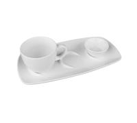Holst Porzellan FD 131 PA0 Palermo - Juego de 3 piezas de porcelana para café espresso, color blanco