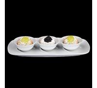 Holst Porzellan Finger Food-Juego de 4 Piezas Vital, Porcelana, weiß, 31 x 15 x 4.5 cm