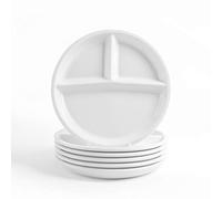 Holst Porzellan GVP 003 FA2 Juego de 6 Platos Llanos (25,5 cm, 3 Compartimentos), Porcelana