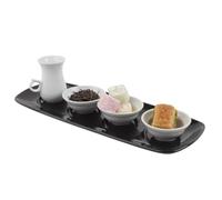 Holst Porzellan Juegos de vajilla, Porcelana, Negro/Blanco, Cay-tee Melange 0,08 l
