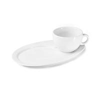 Holst Porzellan PA 157 O Set 2 MP Palermo-Plato de Desayuno (Porcelana, 0,35 L), Blanco