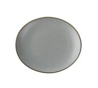 Holst Porzellan RT 527 - Fuente ovalada de porcelana (27 cm, granito gris, 26,5 x 24,5 x 3 cm, 1 unidad)