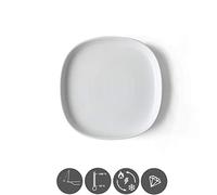 Holst Porzellan SK 018 High Alumina-Plato Llano (20 cm, hasta 400% más Resistente Que la Porcelana Convencional), Color Blanco