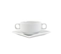 Holst Porzellan TC 025 YK - Juego de 2 tazas de sopa (porcelana, 0,25 L, 2 unidades), color blanco