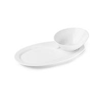 Holst Porzellan VEX 140 Set 2 MP Vexus-Plato de Desayuno (Porcelana, 0,20 L), Blanco