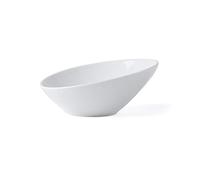 Holst Porzellan Vexus-Cuenco Inclinado (14 cm), Porcelana, Blanco