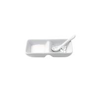 Holst Porzellan YK 001 KPL - Juego de 2 dispensadores de azúcar y edulcorante con cuchara (11 x 5,5 x 2,5 cm, 2 unidades), color blanco