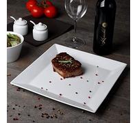 Holst Porzellan YoYo Kanton-Plato Cuadrado Plano (30 cm), Porcelana, Teller Quadratisch, 30 x 30 cm