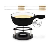 Holsten Set de fondue olla calentador hornillo 6 tenedores 1.5 L hierro fundido Klarstein