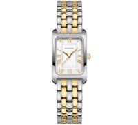 HOLSTOUR Relojes para mujer, pulsera vintage, esfera romana, caja rectangular, reloj dorado, resistente al agua, con herramientas, Dorado, plateado