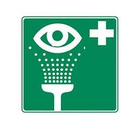 Holthaus Medical Rescate signo de rescate para el cuidado de los ojos, cartel de aviso de pizarra adhesiva, brillante, 20 x 20 cm