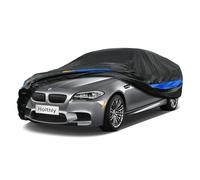 Holthly Cubierta de coche impermeable y transpirable, cubierta de coche para garaje completo, lluvia, sol, polvo y protección UV. Lona de coche apta para BMW 5, Audi A6/A7, Maserati Ghibli, etc. 3XL