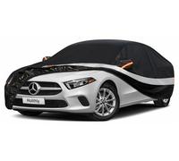 Holthly Funda Coche Exterior de 10 Capas, Cubierta Coche Impermeable, Cubre Coche Protector de Sol y Polvo, Capa para Carro Apto para Mercedes CLA, Audi A3,Mazda 3 Saloon,Toyota Corolla,etc. C6 Negro