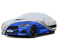 Holthly Funda Coche Exterior Impermeable, Cubre Coche de 10 Capas, Cubierta Coche Protector de Sol, Capa para Carro Apto para Nissan 350Z 370Z, BMW Z4,Porsche Boxster 718 Cayman,etc. C5 Plata
