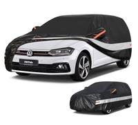 Holthly Funda Coche Exterior para VW Polo/Volkswagen Polo(1981-2025),Funda Coche 10 Capas de Protección,Cubre Coche 100% Impermeable,Antipolvo,Cortaviento,Impermeable a la Lluvia,Protección UV.