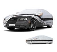 Holthly Funda Impermeable de 10 Capas para automóvil, para Todo Tipo de Clima, 100% Impermeable, para Exteriores, protección contra la Lluvia, los Rayos UV y el Polvo. Ajuste Personalizado para