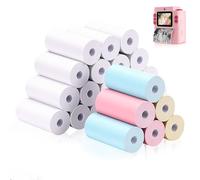 Holtrae 24 Rollos Papel Camara Fotos Niños, Papel Térmico para Cámara Infantil, Rollo Papel Camara Fotos Infantil Instantánea, Mini Recarga de Papel de Impresión (57 x 25 mm)