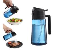 Holtrae 470ml 2 en 1 Spray de Cocina,Dispensador de Aceite de Oliva Juego con Scuro Protezione Dalla Luce,Rociador para Freidora de Aire,para Freidora de Aire,para cocinar,asar,hornear (Azul)