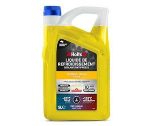 Holts HAFR0004B - Refrigerante anticongelante Renault Dacia Tipo D con Boquilla de 10 años de Vida útil de 300 k Millas de duración, protección a -25 °C, Amarillo, 5 litros