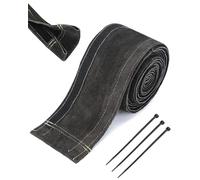 Holulo TIG Cubierta de cable de antorcha de soldadura resistente al fuego Kevlar de cuero cosido,Brown MIG/Plasma Cable Sleeves Tig Cover,137''