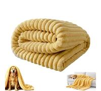 HOLVA Manta de apoyo emocional para perros, manta calmante de seguridad amarilla 2026, manta suave y cómoda para interiores, sofá, perrera, coche (amarillo claro, 28 x 40 pulgadas)